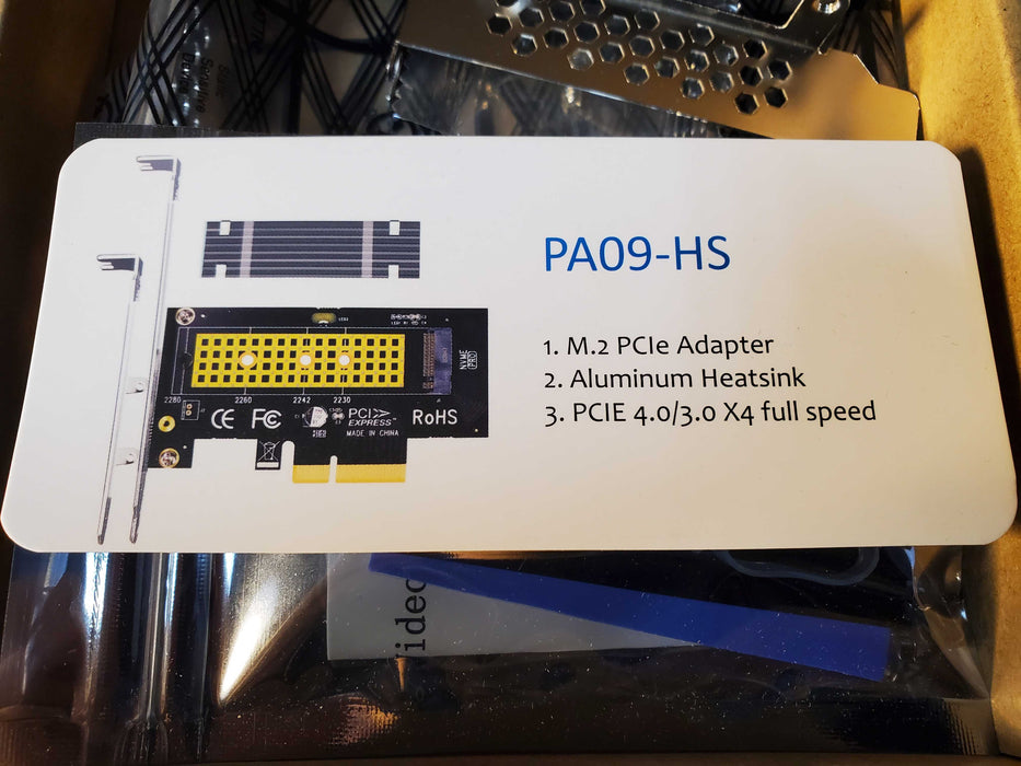 GLOTRENDS PA09-HS M.2 NVMe to PCIe 4.0 X4 Adapter with Heatsink for M.2