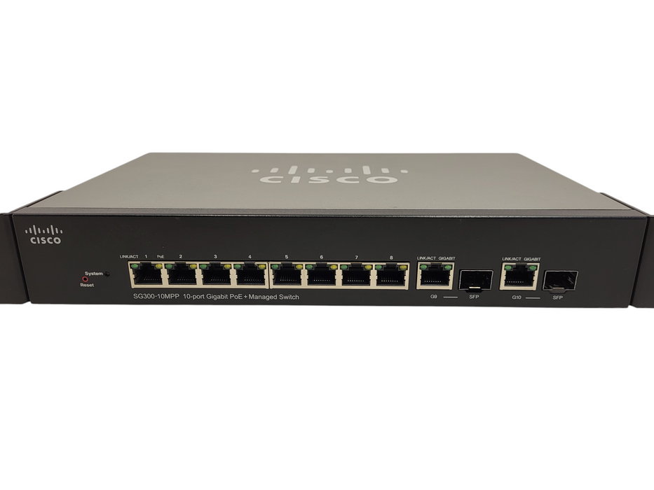 Cisco SG300-10MPP-K9 10-Port Gigabit PoE+ Managed Switch No AC $