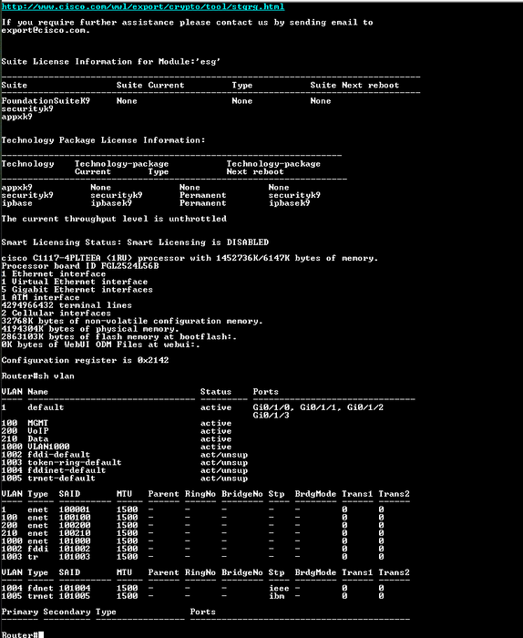 Cisco C1117-4PLTEEA V02 Professional 4G LTE Router Complete  $