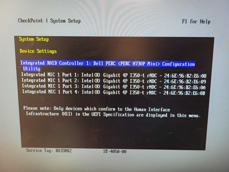 Check Point/Dell OEMR XL R640 2x Silver 4110 @ 2.1GHz 32GB RAM H730P Mini  $