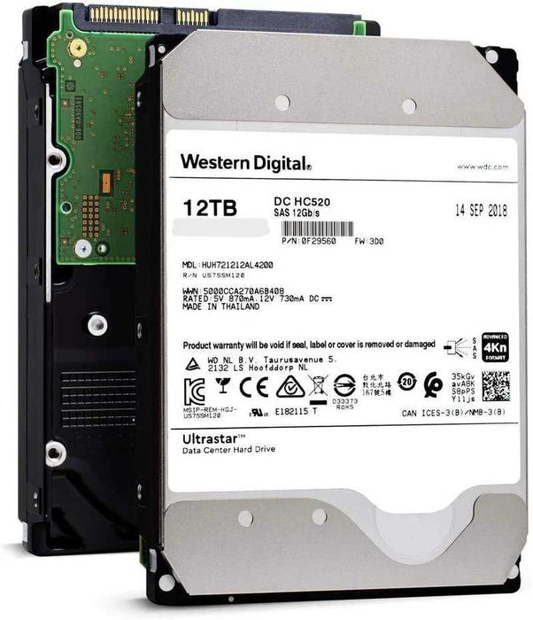 12TB SAS 3.5" 7.2k 12Gb/s WD Ultrastar DC HC520 HDD - HUH721212AL4200 Q+
