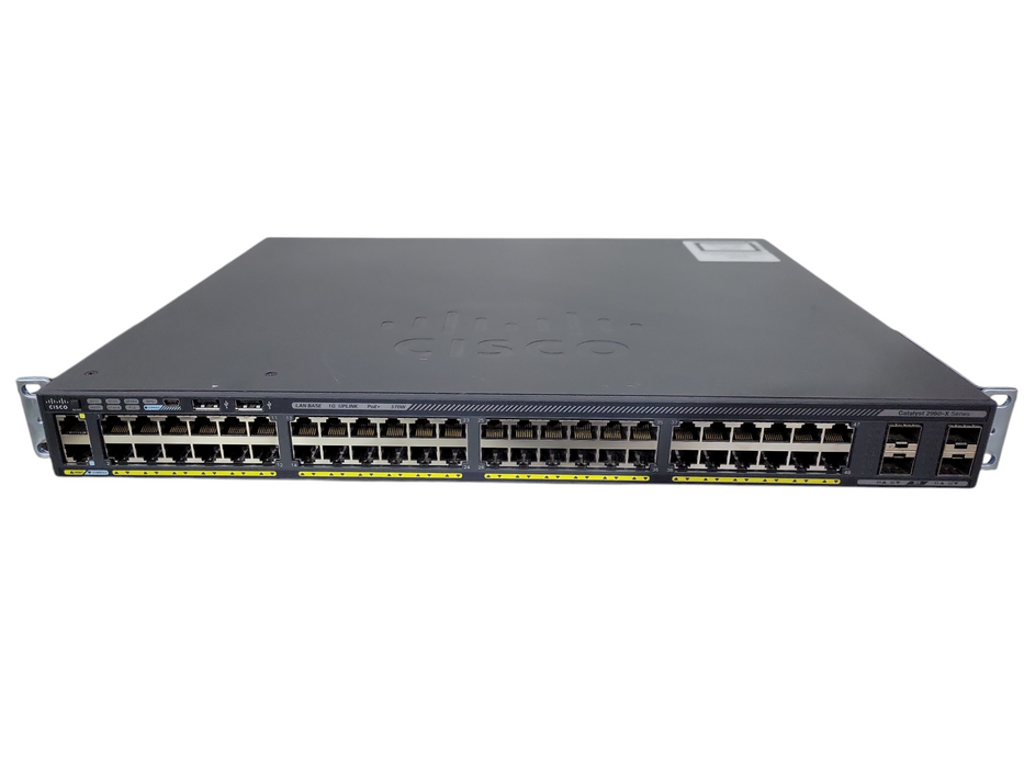 Cisco WS-C2960X-48LPS-L V06 | 48-Port Gigabit PoE+ 370W Switch | 4x SFP !