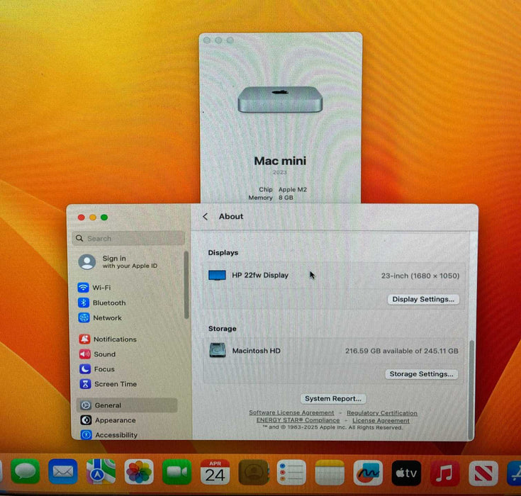 Apple Mac Mini 2023 M2 8GB RAM 256GB SSD
