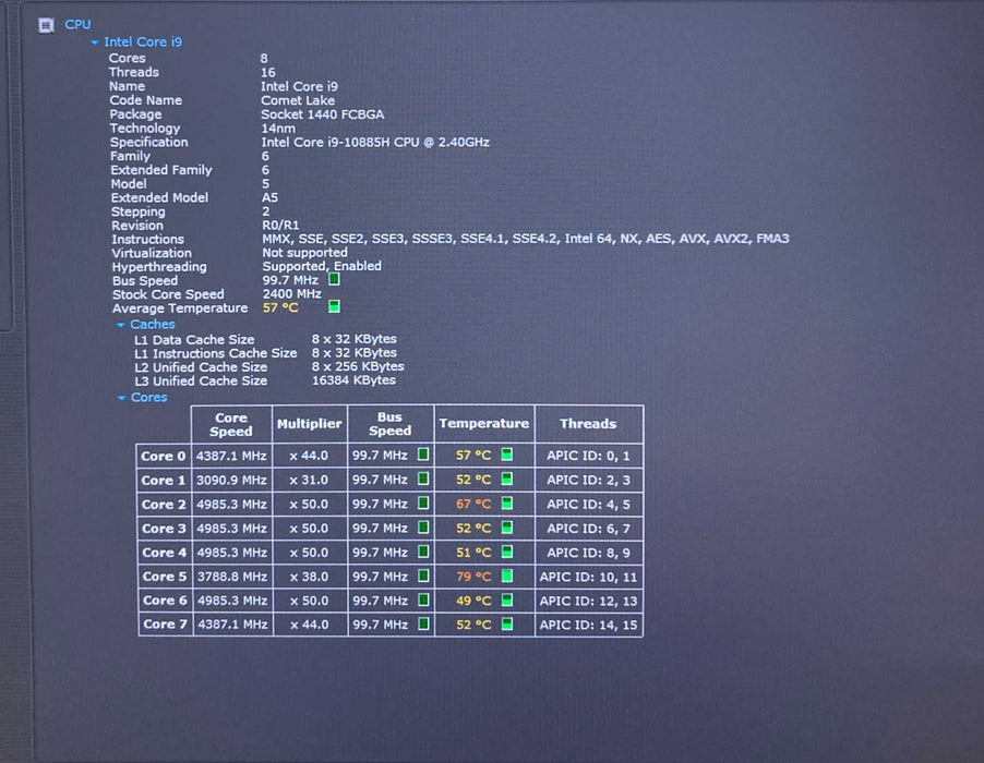Lenovo ThinkPad T15g Gen 1 i9-10885H@2.4GHz RTX2080 8GB GPU 64GB RAM 512SSD  Lap200