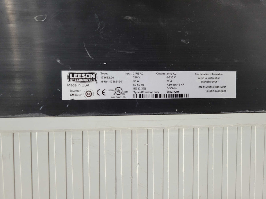 Leeson Speedmaster 174662.00 adjustable speed AC motor control, READ _