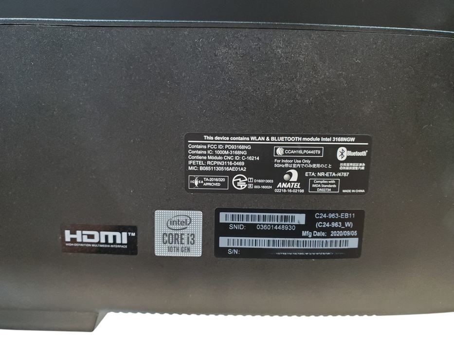 Acer Aspire C24-963 - Core i3-1005G1 8GB RAM  - 1TB HDD Q