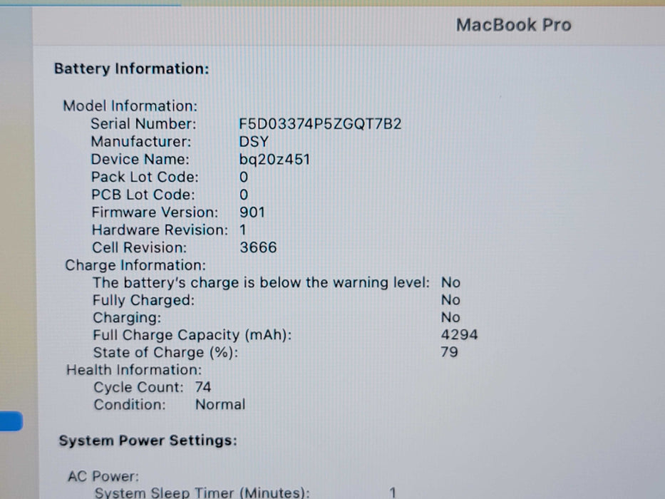 Apple Macbook Pro 2017 13" 2-Core i5-7360U @ 2.3GHz 8GB DDR3 250GB SSD