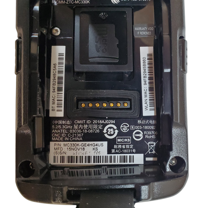 Zebra MC330K Handheld Barcode Scanner MC330K-GE4HG4US - No Battery *READ*