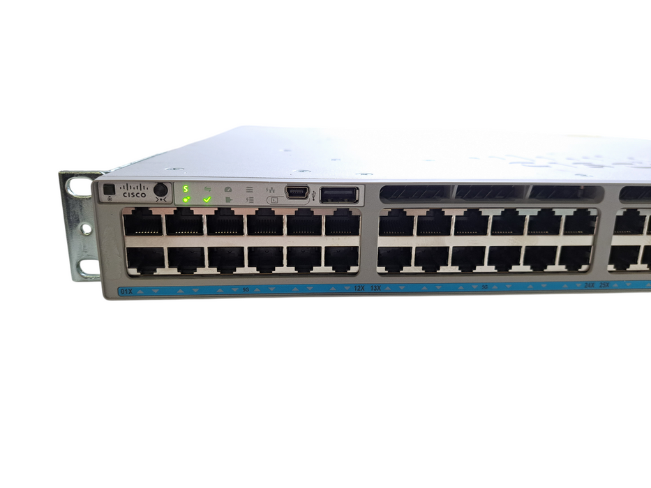 Cisco C9300-48UN-A V02 | 48-Port UPoE Network Switch w/ C9300-NM-2Q, 2x PSU Q)