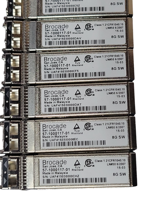 Lot of 8x Brocade 57-1000117-01 8G SW Transceiver Modules Q_