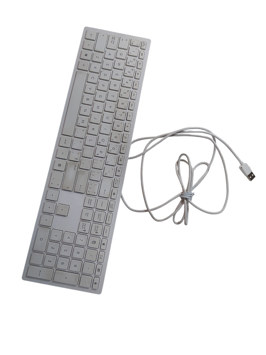 HP USB Wired White Keyboard Model:TPC-C003K  =