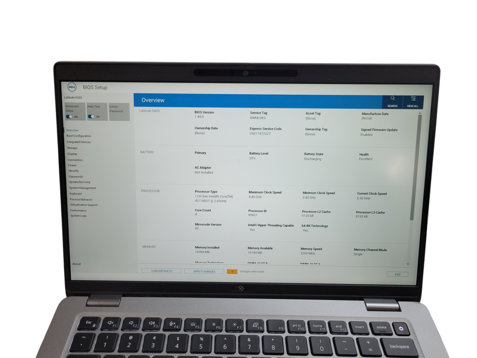 Dell Latitude 5420 - Core i5-1145G7 | 16GB | 256GB SSD % Lap200