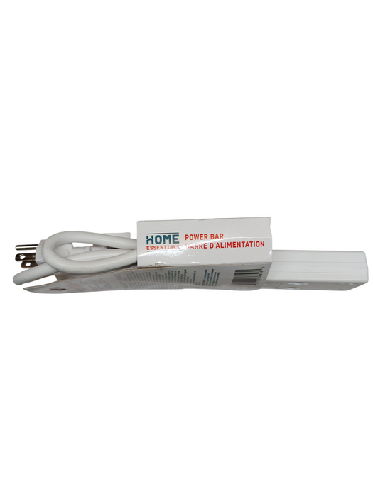 LOT 2x 6 Outlet Surge Protector - with 2.5' Cord, White P/N 3665-723