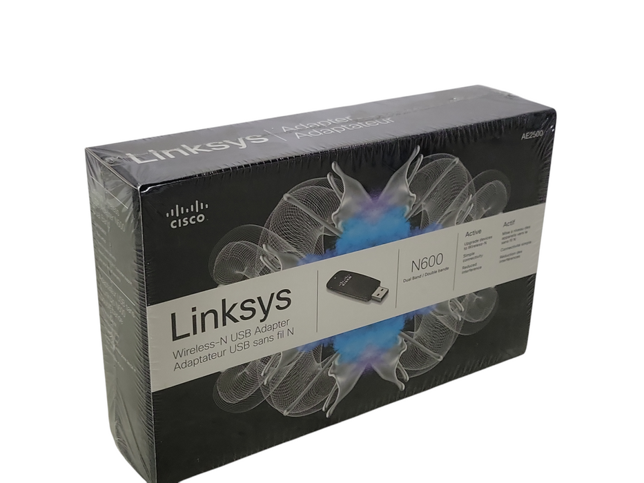 NEW  Linksys N600 Wireless USB Adapter E2500-CA   Q_