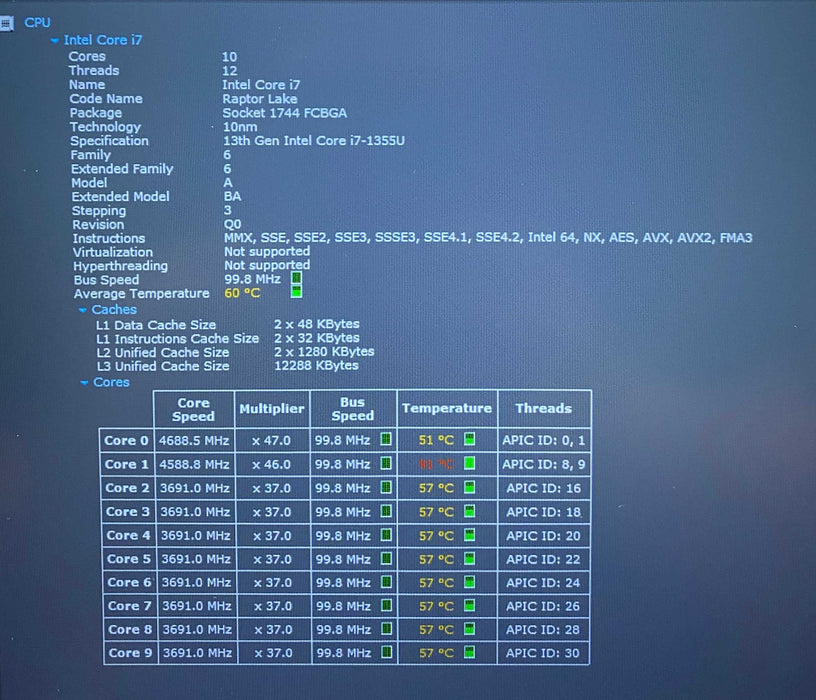 Dell Latitude 3550 Core i7-1355U@1.70GHz 16GB DDR5 RAM 256GB NVMe SSD READ  Lap200