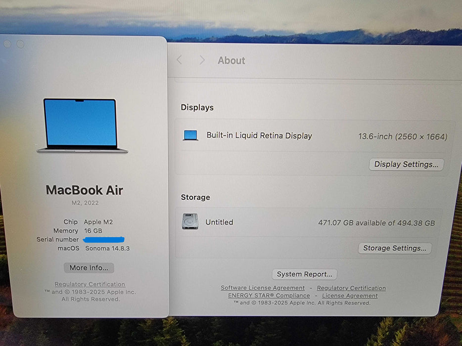 Apple MacBook Air A2681 | Apple M2 | 16GB RAM | 512GB SSD - READ | PARTS