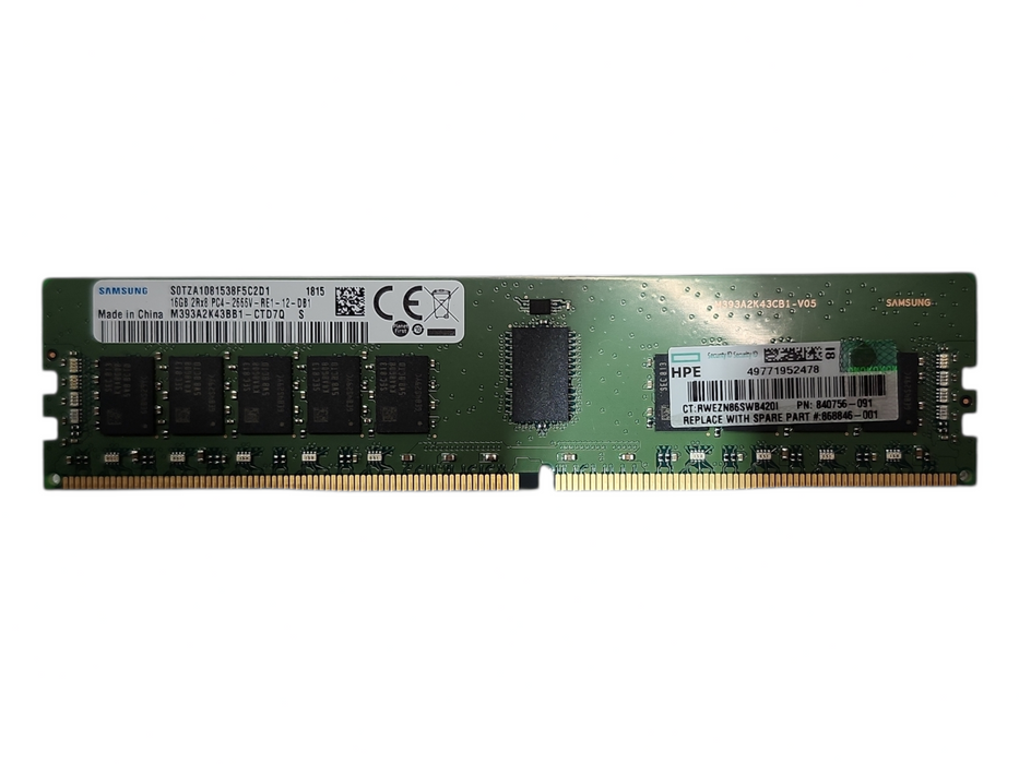 Samsung 16GB DDR4 2666MHz ECC Registered RAM RDIMM M393A2K43BB1-CTD7Q Q