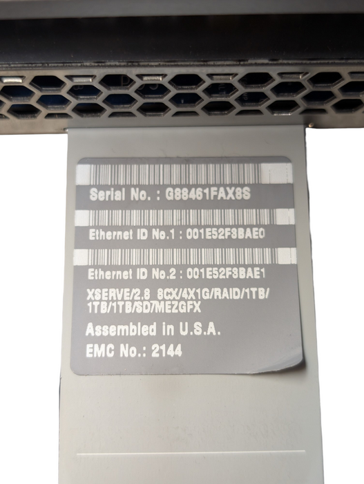 Apple Xserve A1246 Dual Xeon E5462 4GB RAM Vintage Server  -