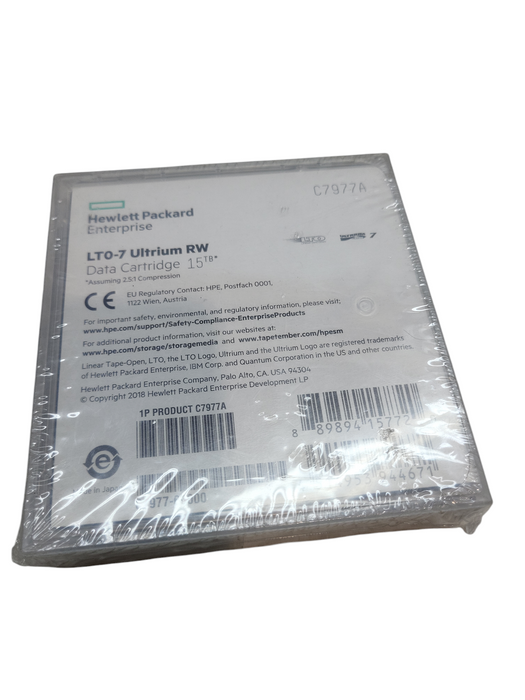 HPE 15TB E LTO Ultrium Cartridge - LTO-7 - Rewritable - Compressed 2.5:1 &