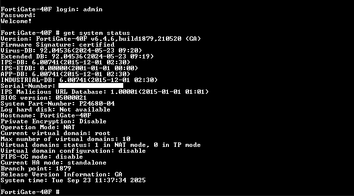 Fortinet FortiGate FG-40F Network Integrated Security Firewall