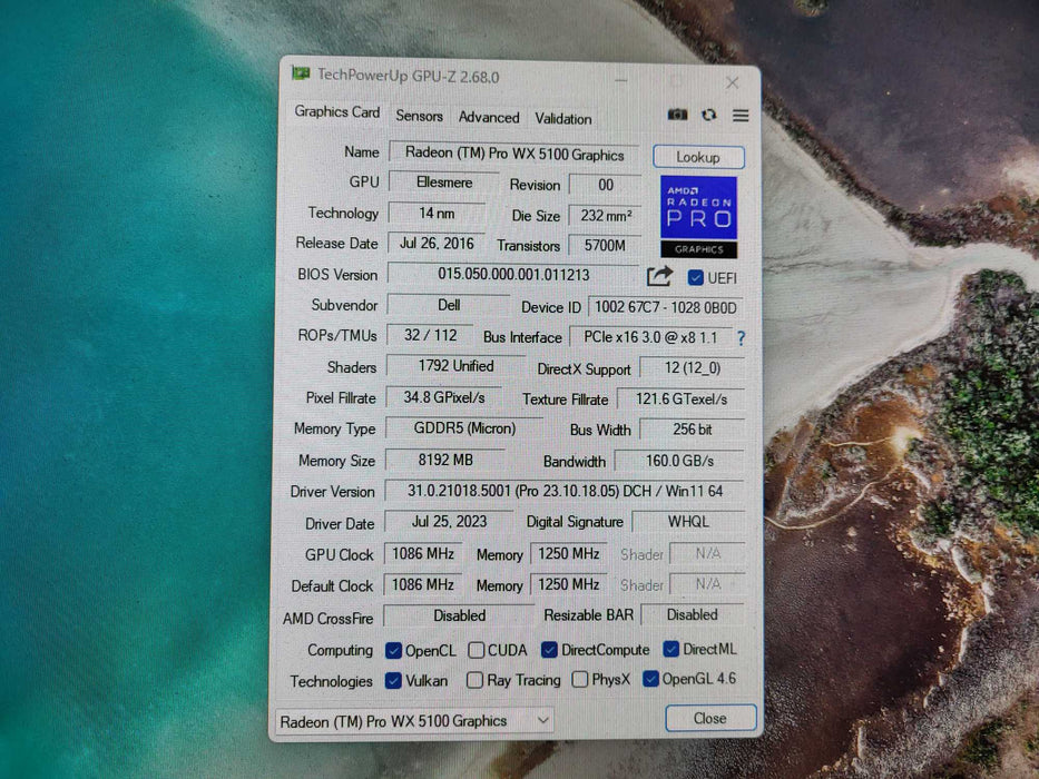 AMD RADEON PRO WX 5100 8 GB GDDR5 PCIe x16 4xDisplayPort GPU Graphic Card $