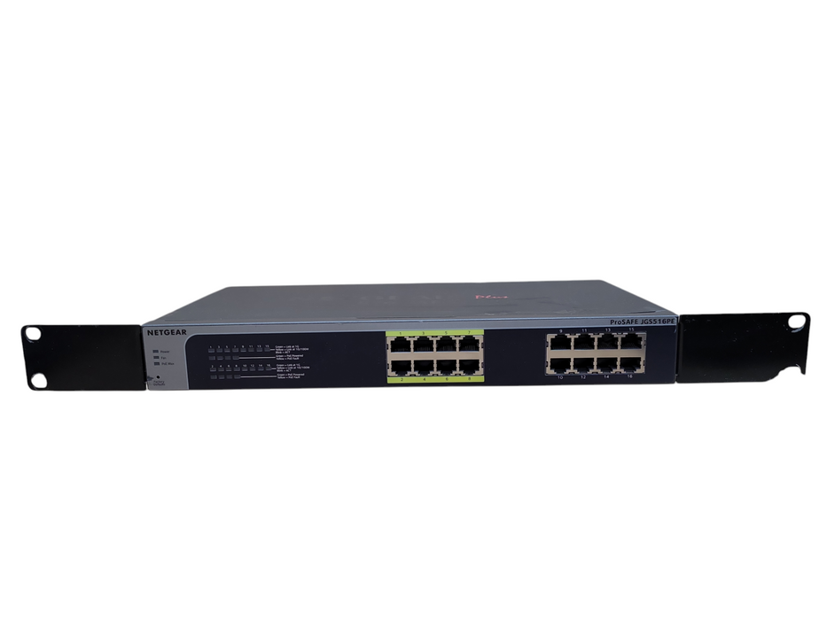 NETGEAR JGS516PE ProSafe Plus 16-Port Gigabit Ethernet Switch with PoE !