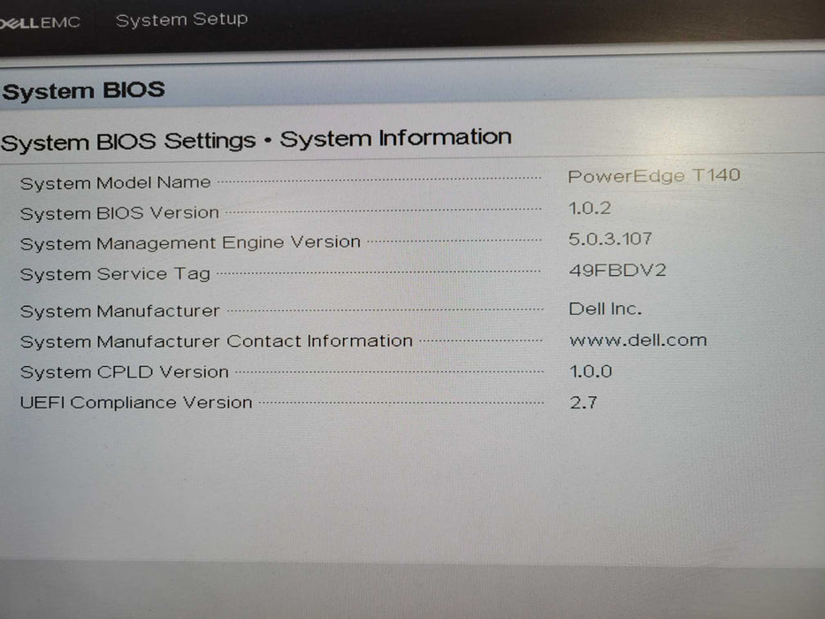 Dell PE T140 Celeron G4900 @ 3.10GHz 3.3GHz 16GB RAM  !
