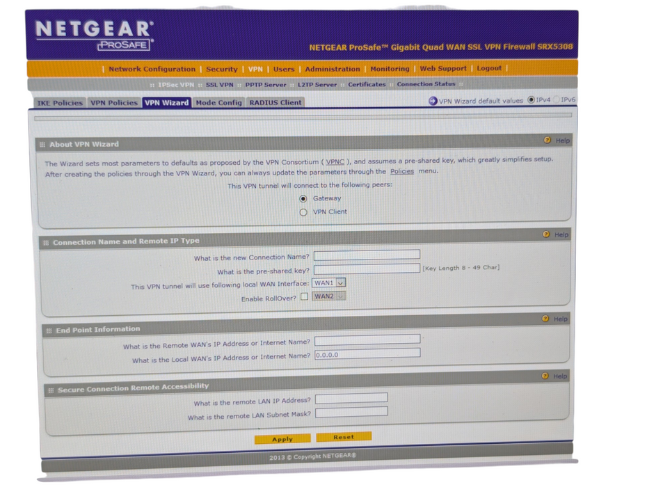 NETGEAR SRX5308 ProSAFE Quad WAN Gigabit SSL VPN Firewall Router  Q-