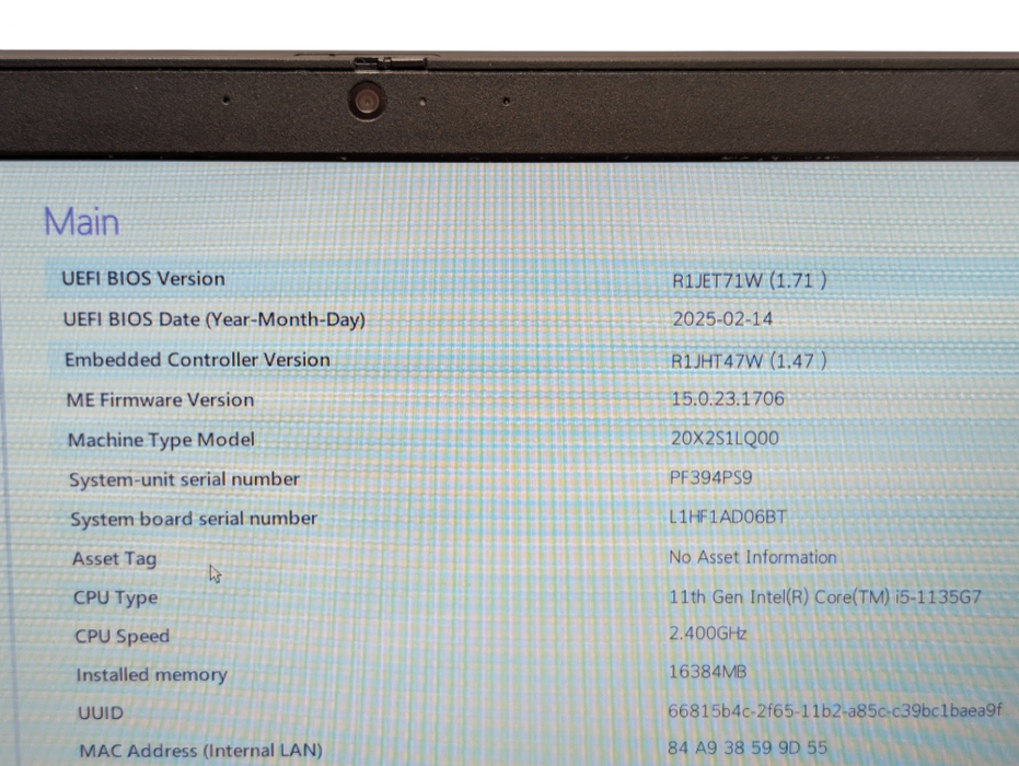 Lenovo ThinkPad L14 Gen 2 Intel Core i5-1135G7 16GB RAM & 256GB SSD  - Lap200