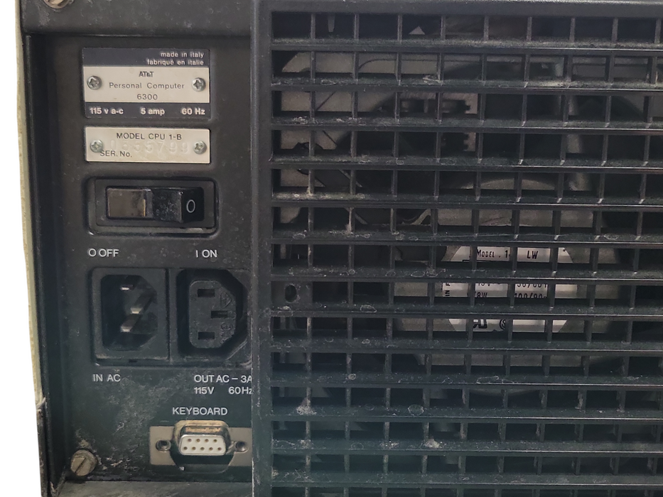 Vintage AT&T PC 6300 Personal Computer CPU 1-B, READ _