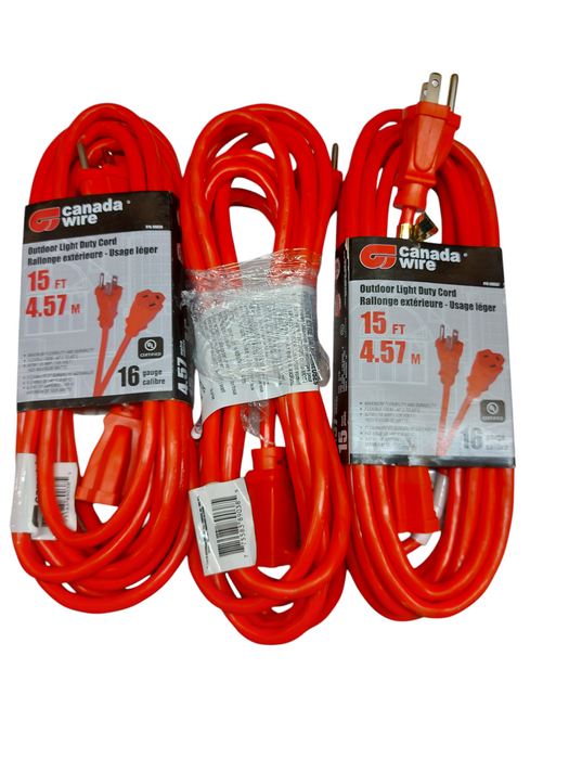 Lot 7x Canada Wire Extension Cords – Indoor/Outdoor – Read Description