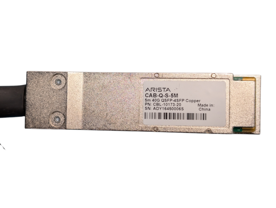 ARISTA CAB-Q-S-5M 40G QSFP to 4 SFP Copper breakout cable  -