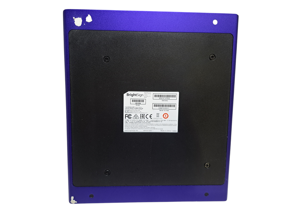 BrightSign XD1034 Expanded I/O Player, H.265, True 4K, Dual Video XD4 Q)