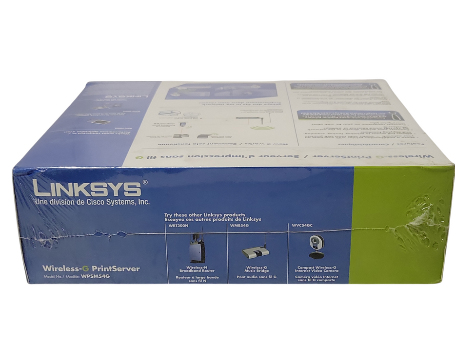 New Linksys Wireless-G PrintServer WPSM54G Q_