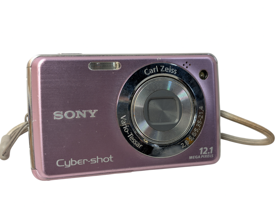 Sony Cyber-Shot DSC-W210 12.1MP Digital Camera Carl Zeiss Lens Pink -