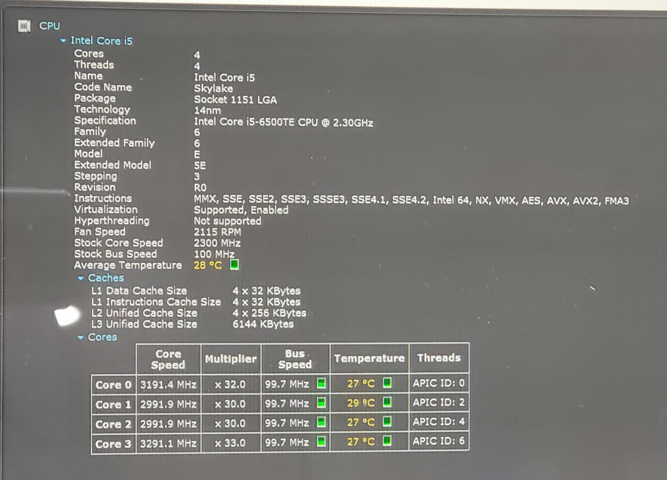 ELO ESY22i5 Touch Screen POS i5-6500TE 4GB RAM 128GB SSD E971081