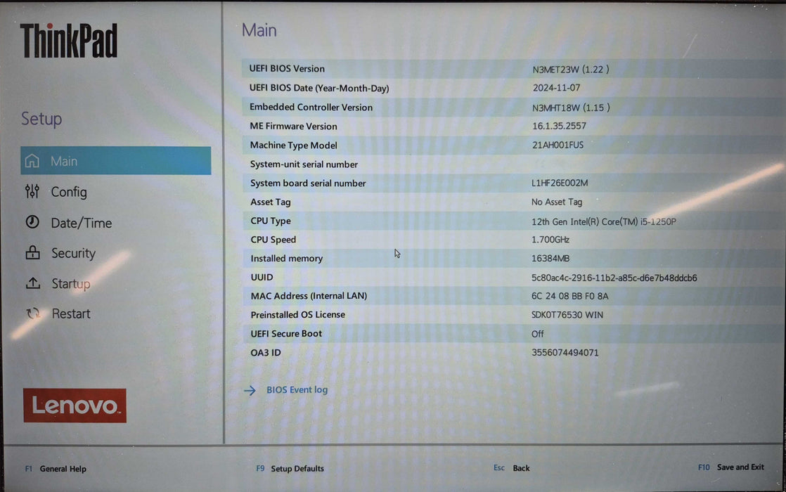 Lenovo ThinkPad T14 Gen 3 TOUCH, Intel i5-1250P, 16GB DDR4, 256GB NVMe, SEE  Lap200