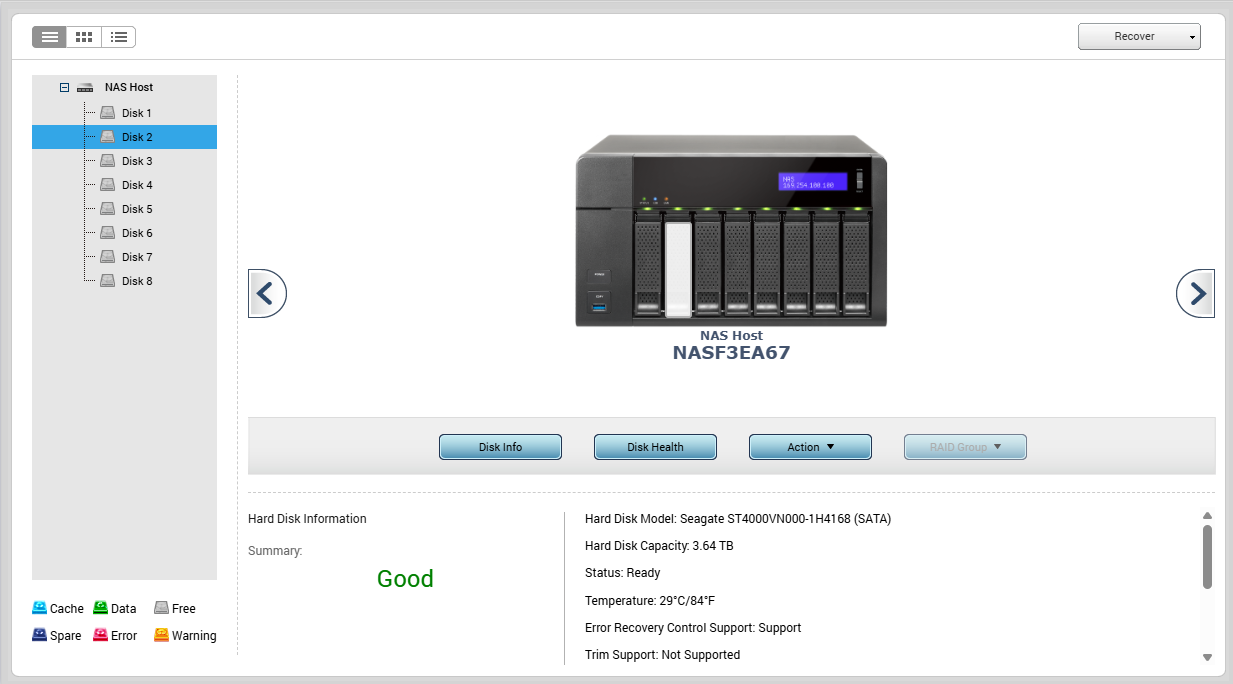 QNAP TVS-871T 8-Bays NAS 16GB RAM w/ 4x4TB & 4x 6TB HDDs