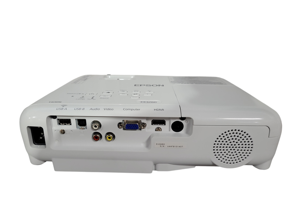 Epson EX3260 Projector With Remote, Cables & Carrying Bag Lamp Hours: 52 !