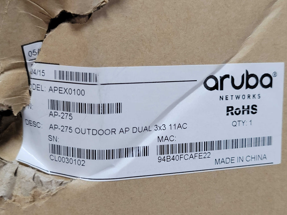 Aruba APEX0100 AP-275 Outdoor Access Point Dual Band 3x3 - New Sealed, READ Q_