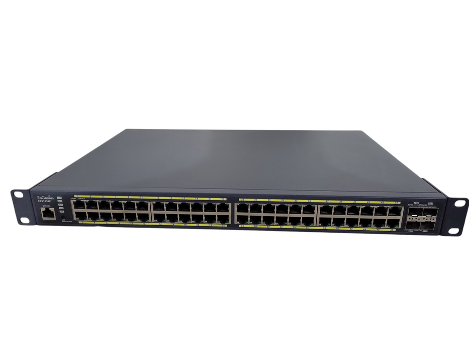 EnGenius ECS1552P Cloud Managed 48 Port Switch Gigabit PoE+ with 4 SFP+ Por !