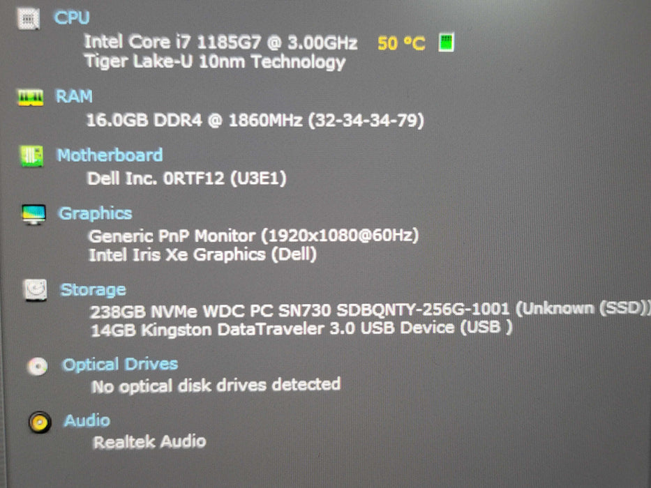 Dell Latitude 7420 i7-1185G7 16GB DDR4 256GB SSD  β Lap200