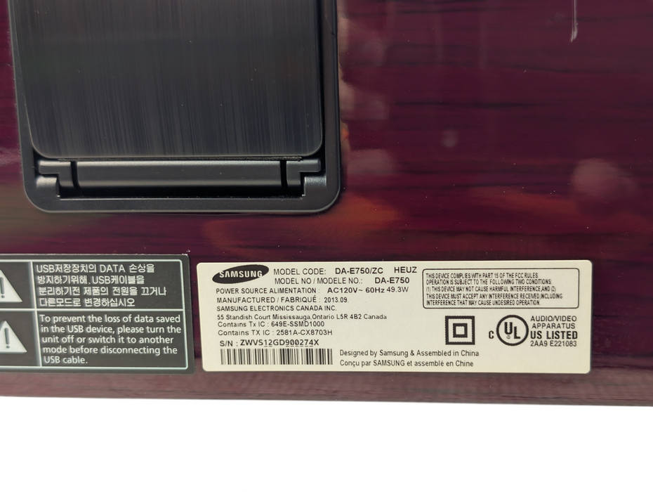 Samsung DA-E750/ZC Wireless Vacuum Tube Premium Speaker dock with sub -