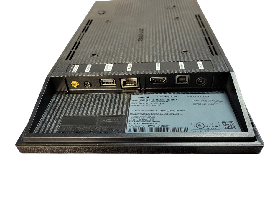 Samsung QB13R-M - 13'' Digital Signage Interactive/Touch Display No AC READ Q$