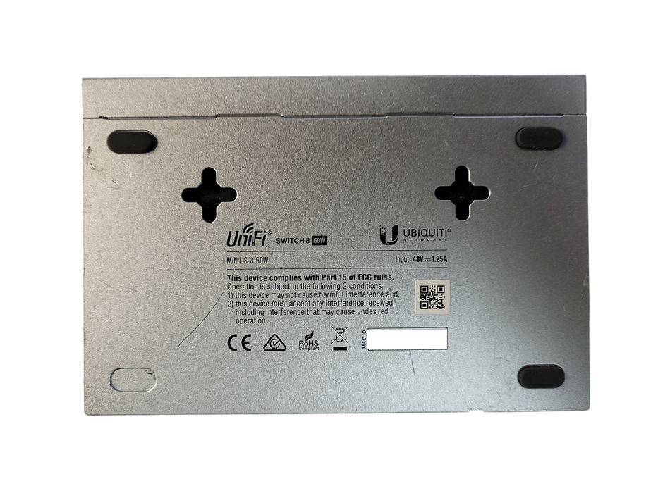 Ubiquiti Networks UniFi 8 Port Ethernet Switch US-8-60W No AC READ  $