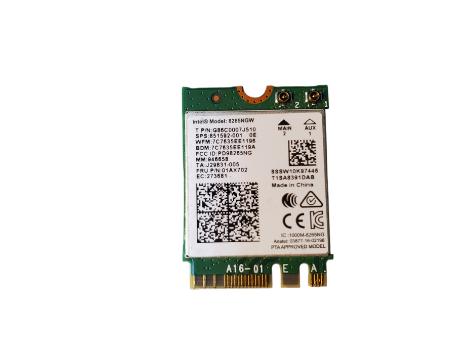 INTEL 8265NGW DUAL BAND WIRELESS-AC 8265 PCI-E M.2 WLAN BT 4.2 WIFI CARD  Q
