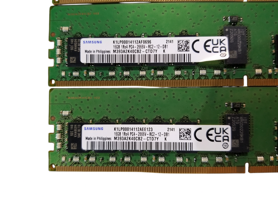 Samsung 64GB Bundle (4x16GB) 1Rx4 PC4-2666V- RC2-12 DDR4 Server
