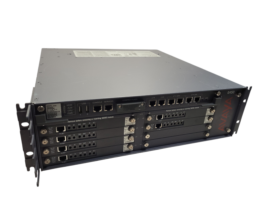 AVAYA G450 MB450 700432495 Media Gateway w/ 6x MM710B Q$