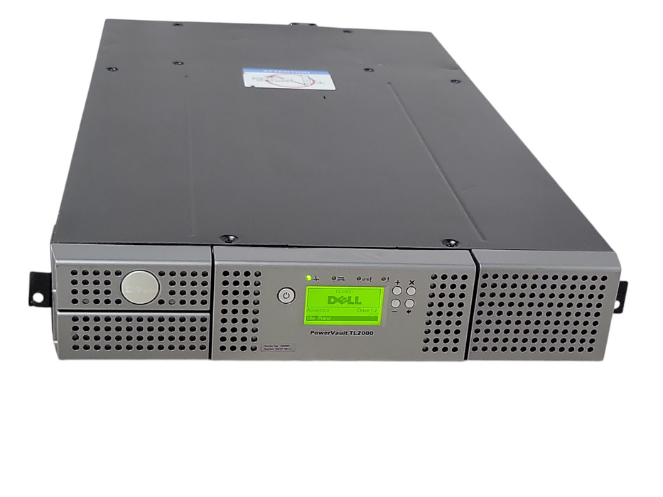Dell PowerVault TL2000 2U 16-bay Tape Library w/ 2 x IBM LTO 6 SAS Drives _
