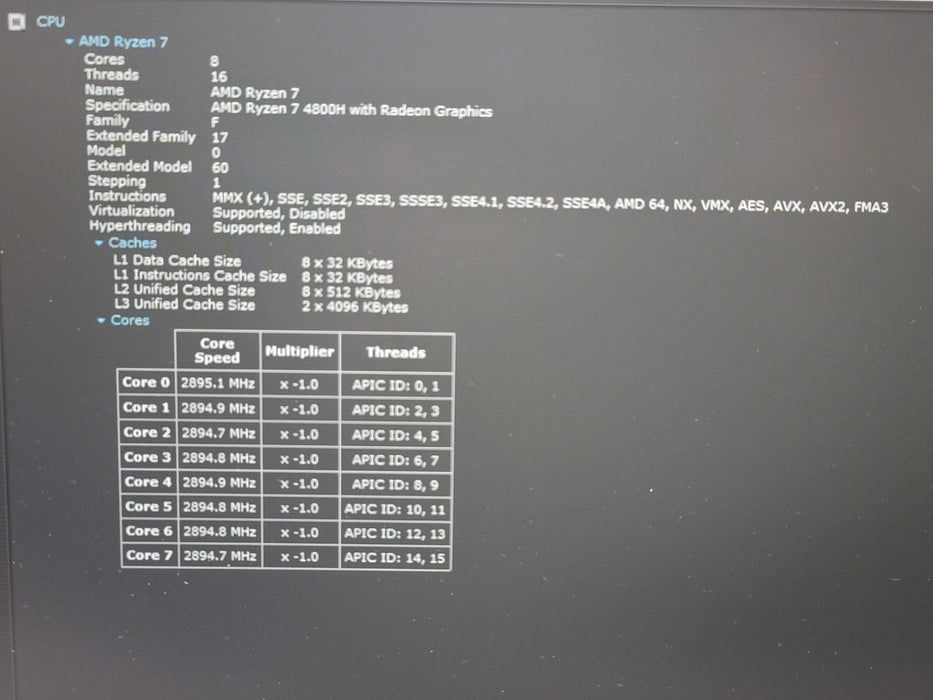 Lenovo Legion 5 15ARH05 Ryzen 7 4800H 16GB DDR4 GTX 1650 512GB NVMe READ β Lap200